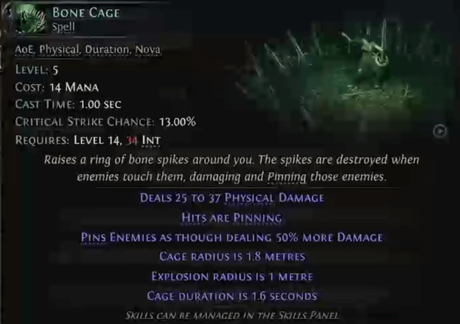 poe 2 bone cage